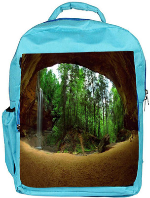 

Snoogg Eco Friendly Canvas Abstract Nature Designer Backpack Rucksack School Travel Unisex Casual Canvas Bag Bookbag Satchel 5 L Backpack(Blue)