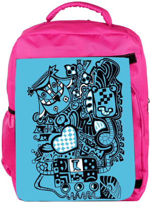 

Snoogg Eco Friendly Canvas Blue Owl Designer Backpack Rucksack School Travel Unisex Casual Canvas Bag Bookbag Satchel 5 L Backpack(Pink)
