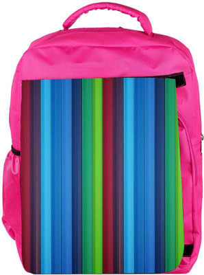 

Snoogg Eco Friendly Canvas Colorful Pencils Backpack Rucksack School Travel Unisex Casual Canvas Bag Bookbag Satchel 5 L Backpack(Pink)