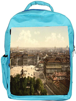 

Snoogg Eco Friendly Canvas Abstract Rome City Designer Backpack Rucksack School Travel Unisex Casual Canvas Bag Bookbag Satchel 5 L Backpack(Blue)