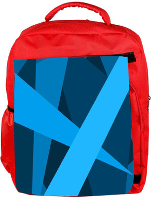 

Snoogg Eco Friendly Canvas Blue Color Strips Designer Backpack Rucksack School Travel Unisex Casual Canvas Bag Bookbag Satchel 5 L Backpack(Red)