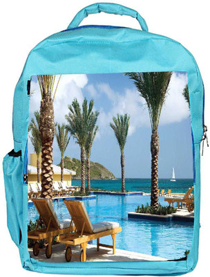 

Snoogg Eco Friendly Canvas Tree In The Pool Designer Backpack Rucksack School Travel Unisex Casual Canvas Bag Bookbag Satchel 5 L Backpack(Blue)