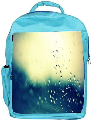 

Snoogg Eco Friendly Canvas Water Drops Designer Backpack Rucksack School Travel Unisex Casual Canvas Bag Bookbag Satchel 5 L Backpack(Blue)