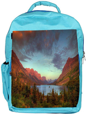 

Snoogg Eco Friendly Canvas Red Mountains Designer Backpack Rucksack School Travel Unisex Casual Canvas Bag Bookbag Satchel 5 L Backpack(Blue)