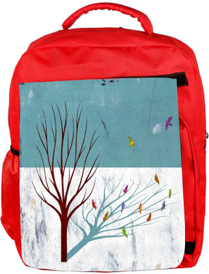 

Snoogg Eco Friendly Canvas Broken Social Scene Feel Good Lost Designer Backpack Rucksack School Travel Unisex Casual Canvas Bag Bookbag Satchel 5 L Backpack(Red)