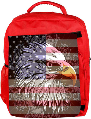 

Snoogg Eco Friendly Canvas 4Th Of July Vector Illustration Backpack Rucksack School Travel Unisex Casual Canvas Bag Bookbag Satchel 5 L Backpack(Red)