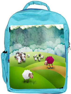 

Snoogg Eco Friendly Canvas Crazy Sheep Designer Backpack Rucksack School Travel Unisex Casual Canvas Bag Bookbag Satchel 5 L Backpack(Blue)