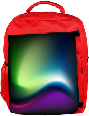 Snoogg Eco Friendly Canvas Green And Blue Design Designer Backpack Rucksack School Travel Unisex Casual Canvas Bag Bookbag Satchel 5 L Backpack(Red)