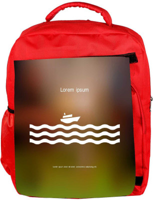 

Snoogg Eco Friendly Canvas Stylized Cruise Liner And Waves Backpack Rucksack School Travel Unisex Casual Canvas Bag Bookbag Satchel 5 L Backpack(Red)