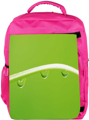 

Snoogg Eco Friendly Canvas Dew Drops Designer Backpack Rucksack School Travel Unisex Casual Canvas Bag Bookbag Satchel 5 L Backpack(Pink)