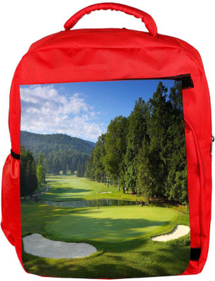 

Snoogg Eco Friendly Canvas Golf Pitch Designer Backpack Rucksack School Travel Unisex Casual Canvas Bag Bookbag Satchel 5 L Backpack(Red)