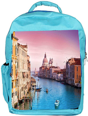 

Snoogg Eco Friendly Canvas Abstract Lake Nature Designer Backpack Rucksack School Travel Unisex Casual Canvas Bag Bookbag Satchel 5 L Backpack(Blue)