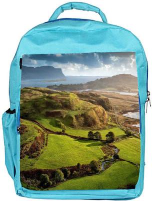 

Snoogg Eco Friendly Canvas Green Garden With Flowers Designer Backpack Rucksack School Travel Unisex Casual Canvas Bag Bookbag Satchel 5 L Backpack(Blue)