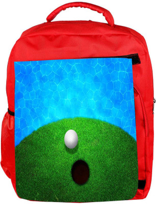 

Snoogg Eco Friendly Canvas Ball Near Water Golf Background Backpack Rucksack School Travel Unisex Casual Canvas Bag Bookbag Satchel 5 L Backpack(Red)