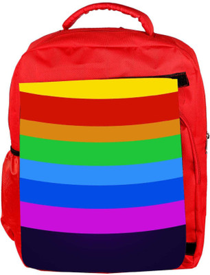 

Snoogg Eco Friendly Canvas Rainbow Colored Circles 2925 Backpack Rucksack School Travel Unisex Casual Canvas Bag Bookbag Satchel 5 L Backpack(Red)