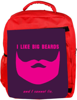 

Snoogg Eco Friendly Canvas Big Beards Cannot Lie 2919 Backpack Rucksack School Travel Unisex Casual Canvas Bag Bookbag Satchel 5 L Backpack(Red)