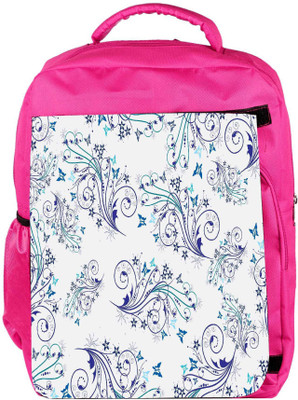 

Snoogg Eco Friendly Canvas Blue Pattern Design Designer Backpack Rucksack School Travel Unisex Casual Canvas Bag Bookbag Satchel 5 L Backpack(Pink)