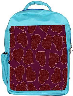

Snoogg Eco Friendly Canvas Red Heart Purple Pattern Designer Backpack Rucksack School Travel Unisex Casual Canvas Bag Bookbag Satchel 5 L Backpack(Blue)