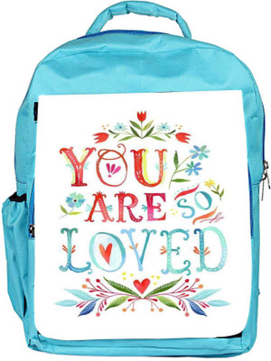 

Snoogg Eco Friendly Canvas You Are So Loved Backpack Rucksack School Travel Unisex Casual Canvas Bag Bookbag Satchel 5 L Backpack(Blue)