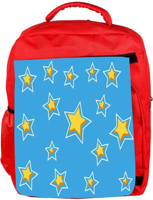 

Snoogg Eco Friendly Canvas Yelow Star Blue Pattern Designer Backpack Rucksack School Travel Unisex Casual Canvas Bag Bookbag Satchel 5 L Backpack(Red)