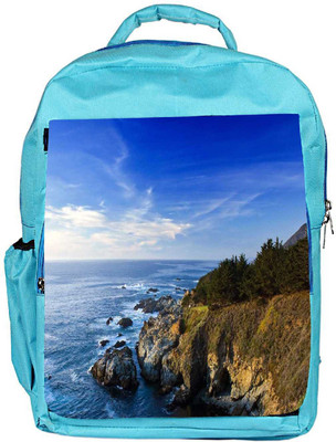 

Snoogg Eco Friendly Canvas Ocean Near The Forest Designer Backpack Rucksack School Travel Unisex Casual Canvas Bag Bookbag Satchel 5 L Backpack(Blue)