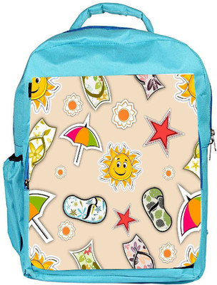 

Snoogg Eco Friendly Canvas Abstract Summer Background Backpack Rucksack School Travel Unisex Casual Canvas Bag Bookbag Satchel 5 L Backpack(Blue)