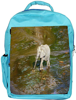 

Snoogg Eco Friendly Canvas Elephant At Night Designer Backpack Rucksack School Travel Unisex Casual Canvas Bag Bookbag Satchel 5 L Backpack(Blue)
