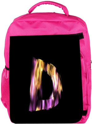 

Snoogg Eco Friendly Canvas Flaming 3D Letter Backpack Rucksack School Travel Unisex Casual Canvas Bag Bookbag Satchel 5 L Backpack(Pink)