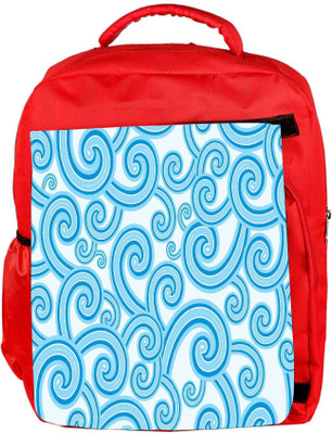 

Snoogg Eco Friendly Canvas Abstract Blue Pattern 1 Designer Backpack Rucksack School Travel Unisex Casual Canvas Bag Bookbag Satchel 5 L Backpack(Red)