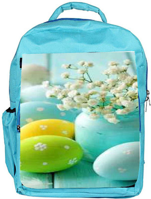 

Snoogg Eco Friendly Canvas Colorful Egg Designer Backpack Rucksack School Travel Unisex Casual Canvas Bag Bookbag Satchel 5 L Backpack(Blue)
