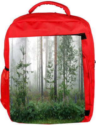

Snoogg Eco Friendly Canvas Green Plants Designer Backpack Rucksack School Travel Unisex Casual Canvas Bag Bookbag Satchel 5 L Backpack(Red)