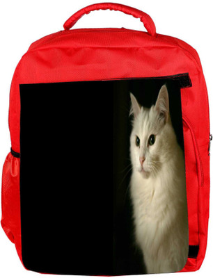 

Snoogg Eco Friendly Canvas Persian Cat Designer Backpack Rucksack School Travel Unisex Casual Canvas Bag Bookbag Satchel 5 L Backpack(Red)