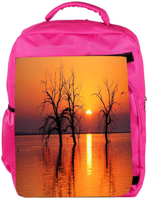 

Snoogg Eco Friendly Canvas Trees In Lake Designer Backpack Rucksack School Travel Unisex Casual Canvas Bag Bookbag Satchel 5 L Backpack(Pink)