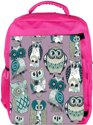 

Snoogg Eco Friendly Canvas Dull Owl Designer Backpack Rucksack School Travel Unisex Casual Canvas Bag Bookbag Satchel 5 L Backpack(Pink)