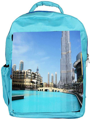 

Snoogg Eco Friendly Canvas Lake Near Burj Khalifa Designer Backpack Rucksack School Travel Unisex Casual Canvas Bag Bookbag Satchel 5 L Backpack(Blue)