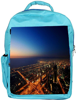 

Snoogg Eco Friendly Canvas City At Night Designer Backpack Rucksack School Travel Unisex Casual Canvas Bag Bookbag Satchel 5 L Backpack(Blue)