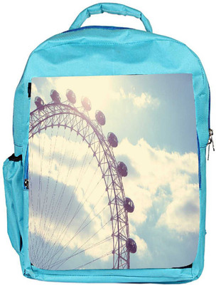 

Snoogg Eco Friendly Canvas Vintage Amusement Park Designer Backpack Rucksack School Travel Unisex Casual Canvas Bag Bookbag Satchel 5 L Backpack(Blue)