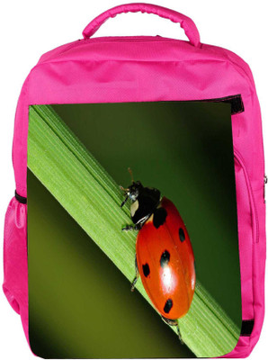 

Snoogg Eco Friendly Canvas Red Beatel Designer Backpack Rucksack School Travel Unisex Casual Canvas Bag Bookbag Satchel 5 L Backpack(Pink)