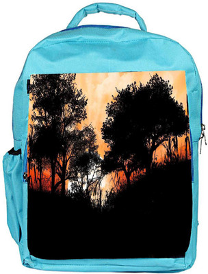

Snoogg Eco Friendly Canvas Black Trees Designer Backpack Rucksack School Travel Unisex Casual Canvas Bag Bookbag Satchel 5 L Backpack(Blue)