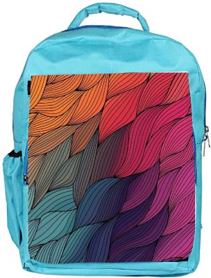 

Snoogg Eco Friendly Canvas Vector Abstract Hand Drawn Waves Texture Backpack Rucksack School Travel Unisex Casual Canvas Bag Bookbag Satchel 5 L Backpack(Blue)