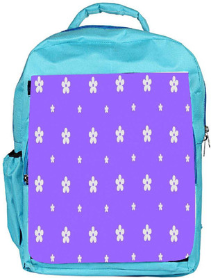 

Snoogg Eco Friendly Canvas White Flower In Purple Designer Backpack Rucksack School Travel Unisex Casual Canvas Bag Bookbag Satchel 5 L Backpack(Blue)