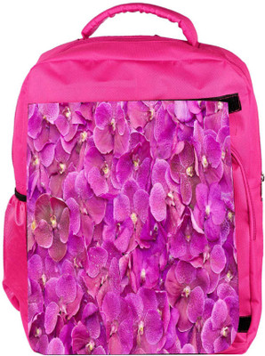 

Snoogg Eco Friendly Canvas Butterfly On Flowers Backpack Rucksack School Travel Unisex Casual Canvas Bag Bookbag Satchel 5 L Backpack(Pink)