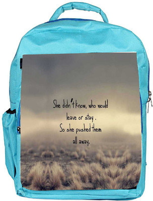 

Snoogg Eco Friendly Canvas Shed Pushed Away Quotes Backpack Rucksack School Travel Unisex Casual Canvas Bag Bookbag Satchel 5 L Backpack(Blue)