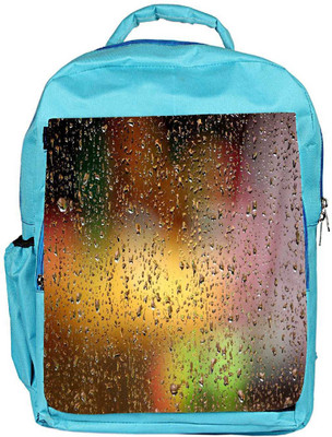 

Snoogg Eco Friendly Canvas Colorful Water Drops Designer Backpack Rucksack School Travel Unisex Casual Canvas Bag Bookbag Satchel 5 L Backpack(Blue)