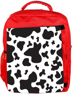 

Snoogg Eco Friendly Canvas Black Patch Pattern Designer Backpack Rucksack School Travel Unisex Casual Canvas Bag Bookbag Satchel 5 L Backpack(Red)