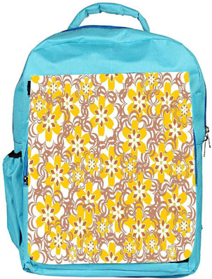 

Snoogg Eco Friendly Canvas Yellow Flowers Designer Backpack Rucksack School Travel Unisex Casual Canvas Bag Bookbag Satchel 5 L Backpack(Blue)