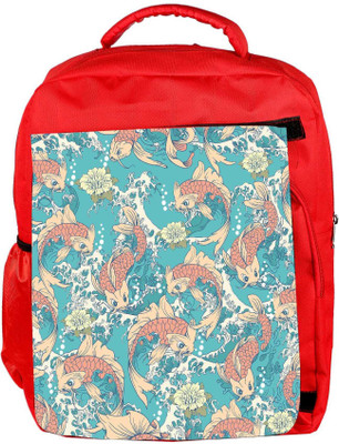 

Snoogg Eco Friendly Canvas Water Fish Designer Backpack Rucksack School Travel Unisex Casual Canvas Bag Bookbag Satchel 5 L Backpack(Red)