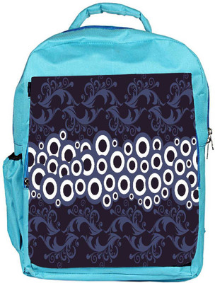

Snoogg Eco Friendly Canvas White Circles Designer Backpack Rucksack School Travel Unisex Casual Canvas Bag Bookbag Satchel 5 L Backpack(Blue)