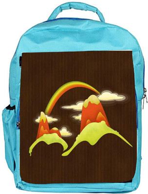 

Snoogg Eco Friendly Canvas Rainbow Above The Mountains 2688 Backpack Rucksack School Travel Unisex Casual Canvas Bag Bookbag Satchel 5 L Backpack(Blue)