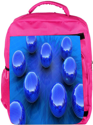 

Snoogg Eco Friendly Canvas Blue Balls Designer Backpack Rucksack School Travel Unisex Casual Canvas Bag Bookbag Satchel 5 L Backpack(Pink)
